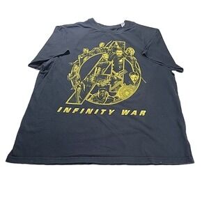 Marvel Avengers Infinity War Men's Size 2X-Large T-Shirt Black‎ Gold